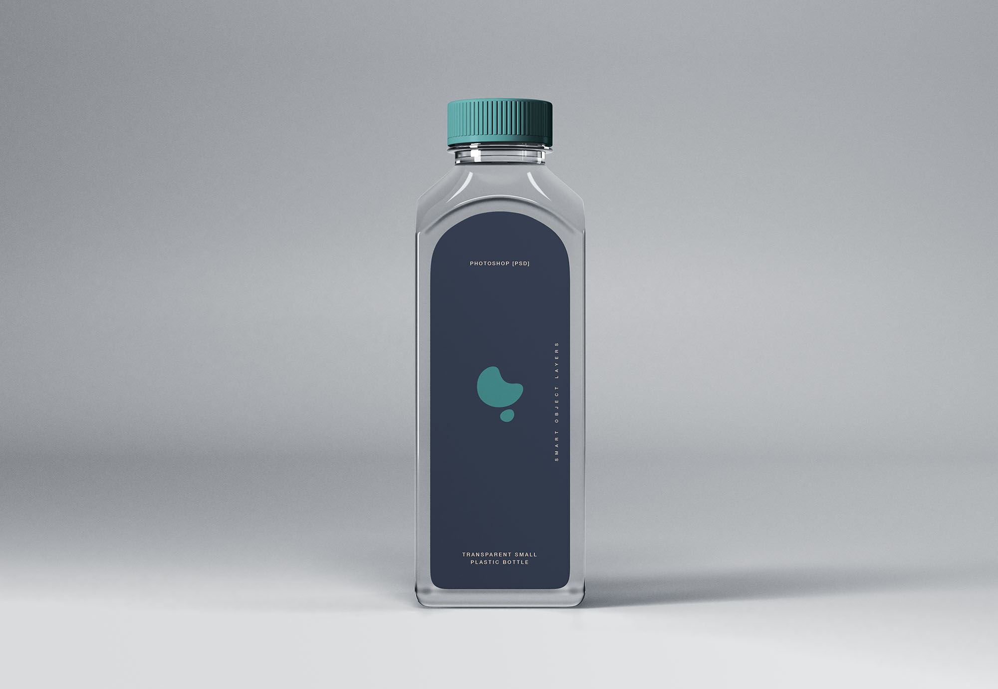 Small Plastic Transparent Liquid Bottle Mockup preview