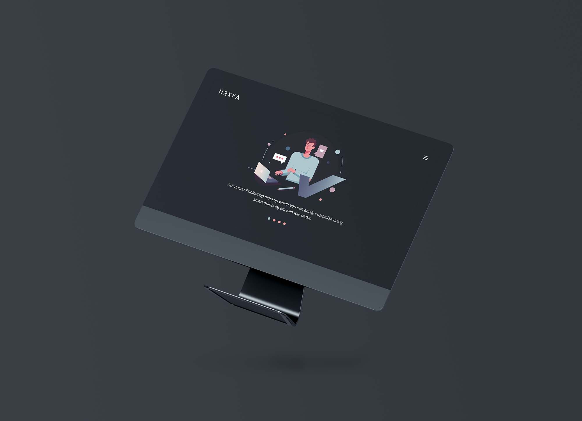 Gravity iMac Computer Screen Mockup