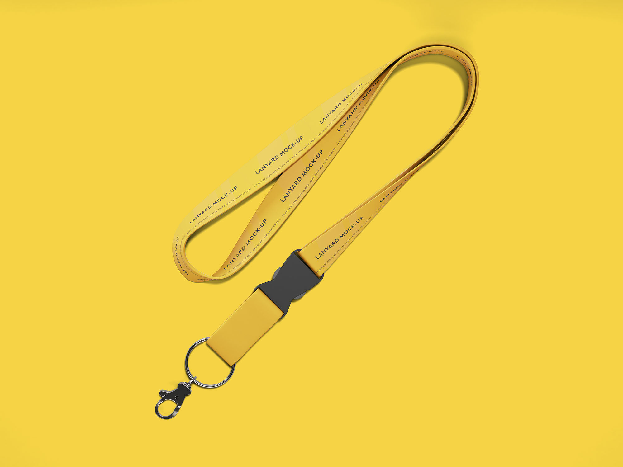 Lanyard with Metal Swivel Hook Mockup