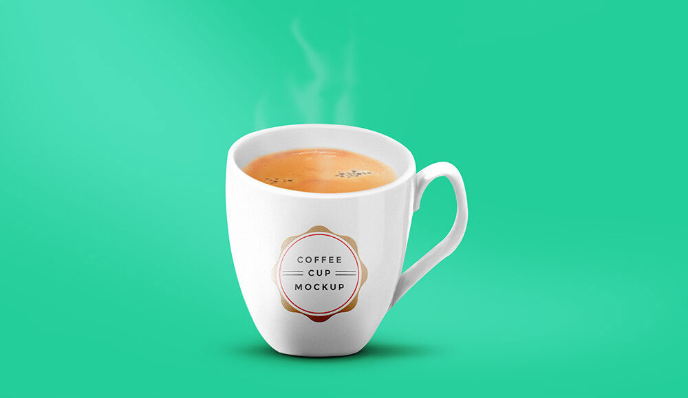 Front View of a Ceramic Coffee Cup Mockup preview