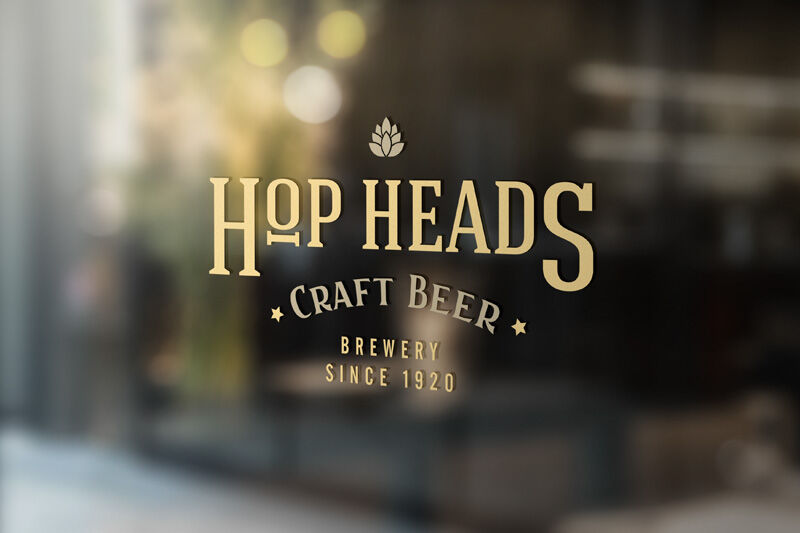 Window Signage Mockup with a Reflected Picture Background
