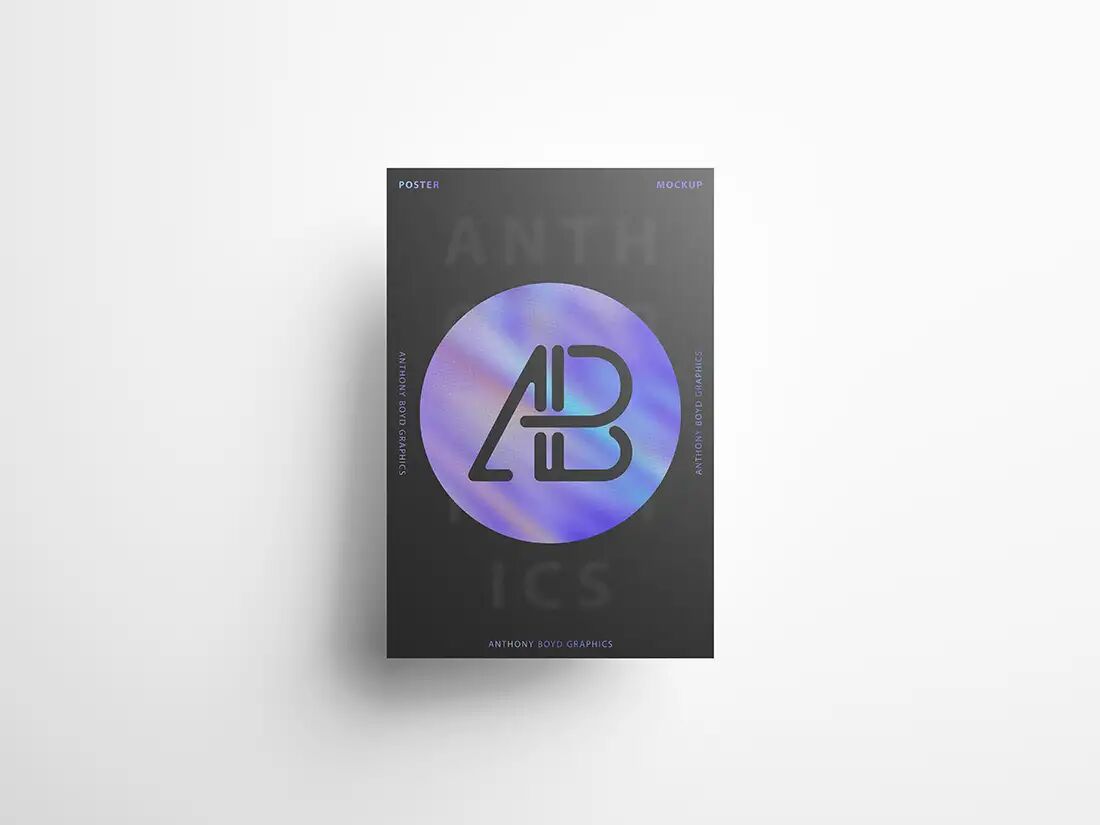 Top View Minimal Poster Mockup preview