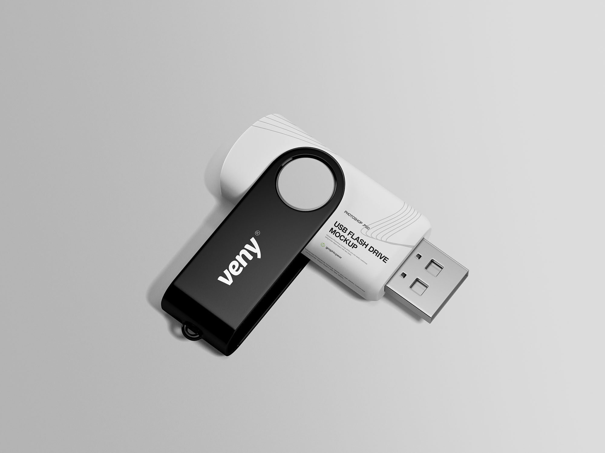 Mockup Featuring a Flash Drive with a Hanger preview
