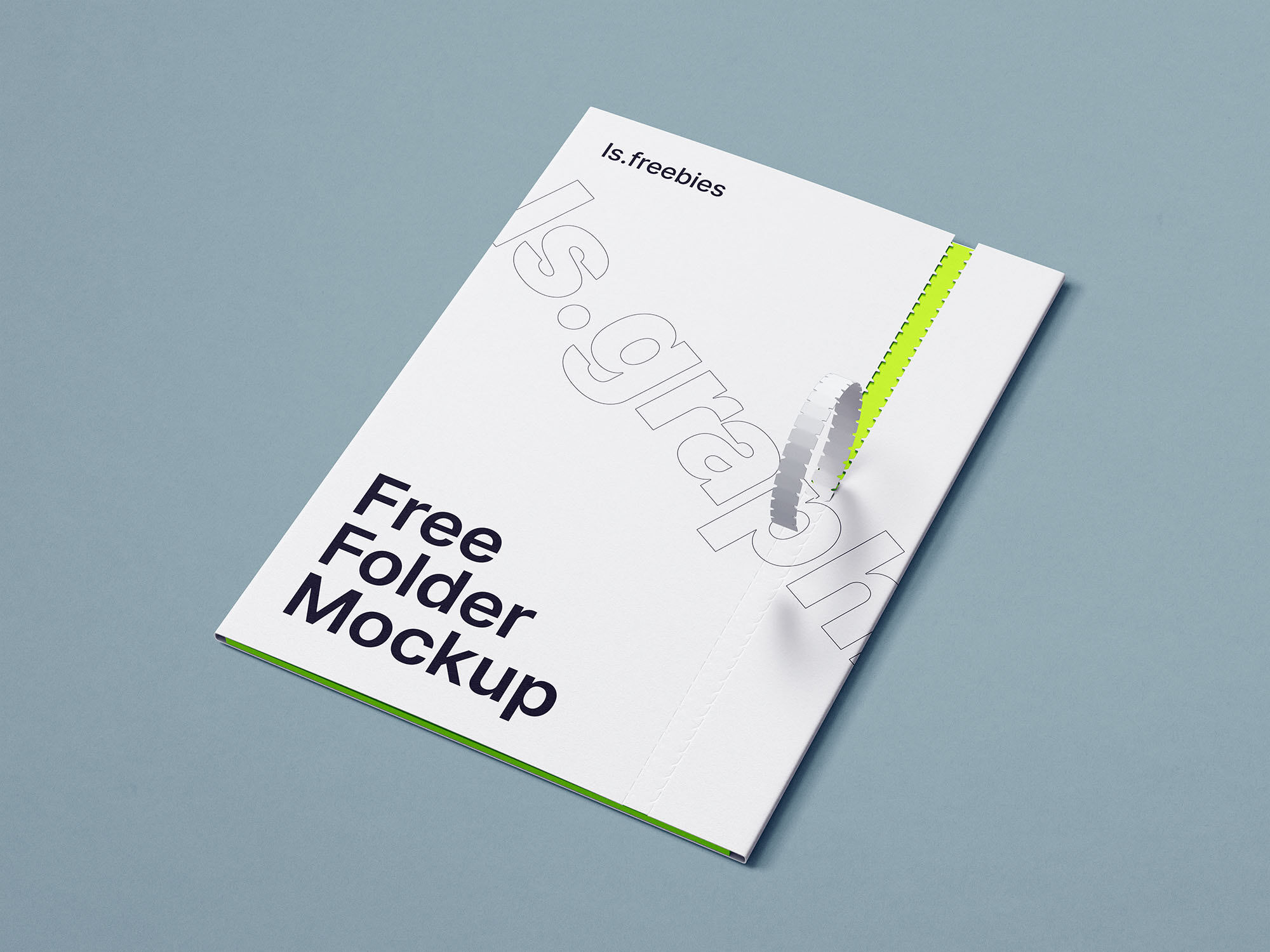 Paper Folder with a Perforation Mockup