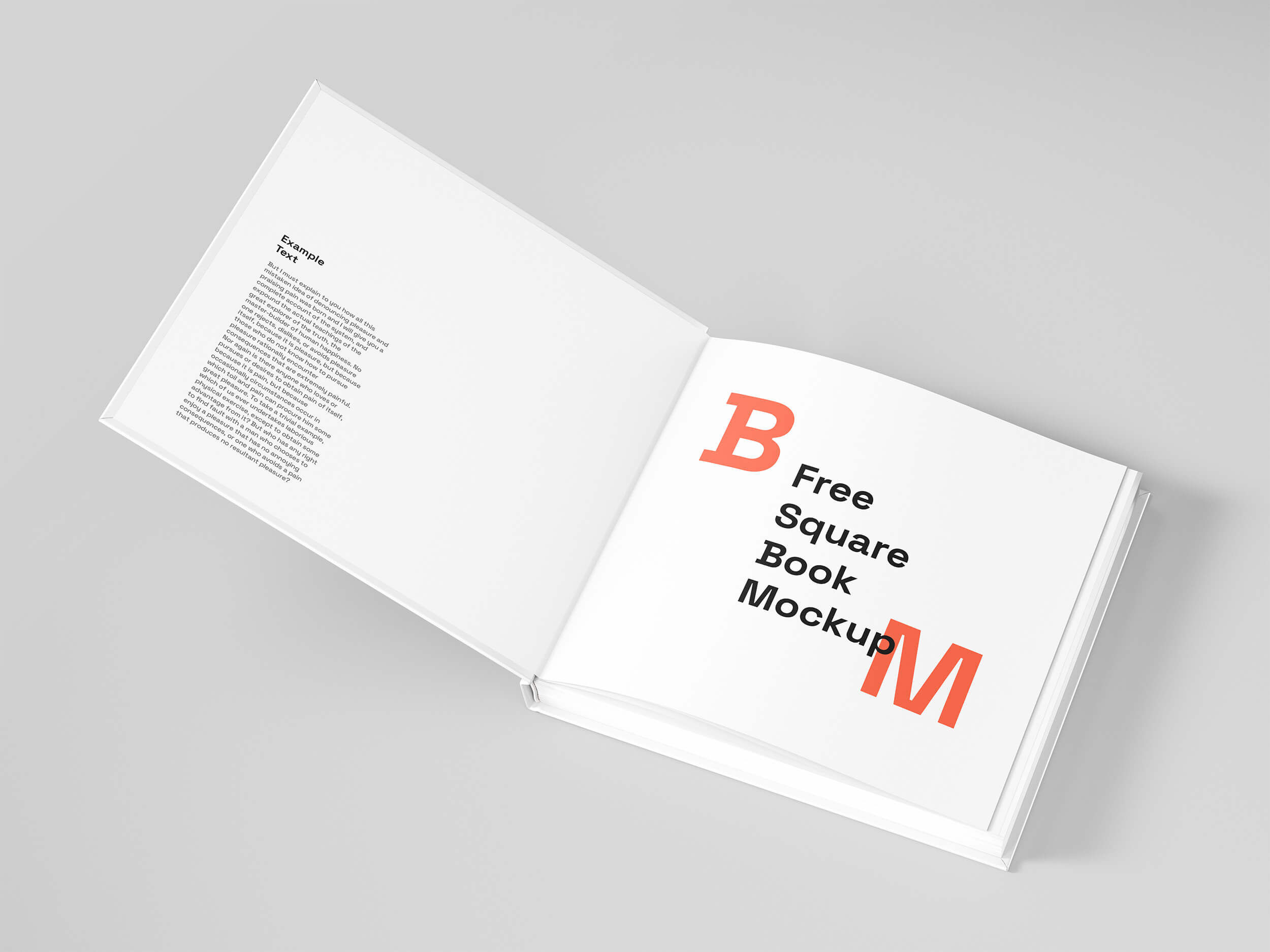 Mockup Showcasing Two Pages of Opened Square Book