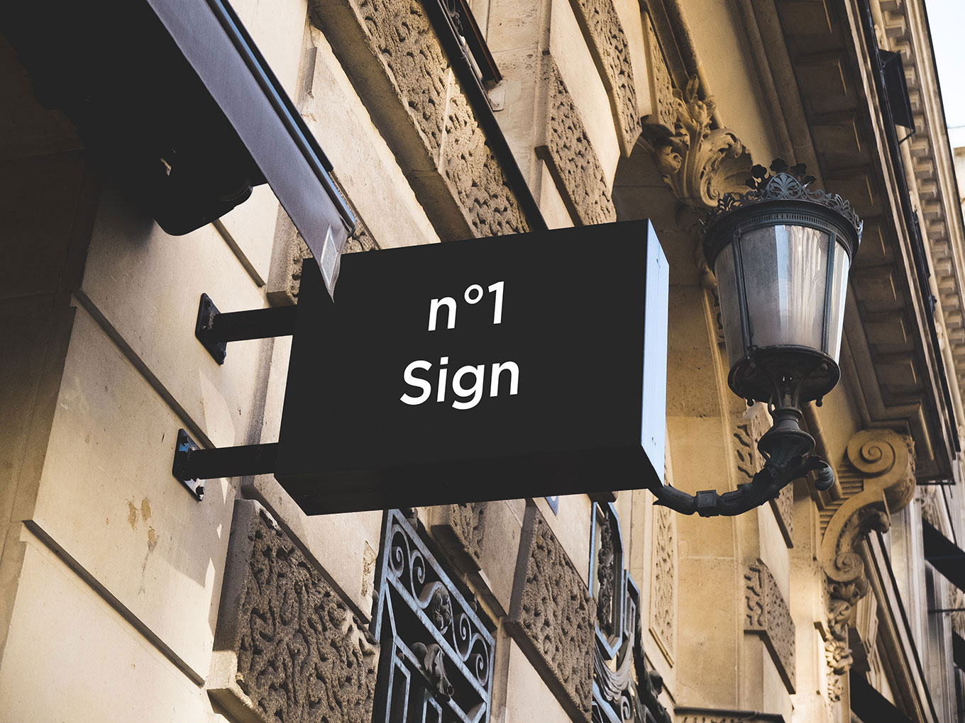 Modern Sign Mockup on Building
