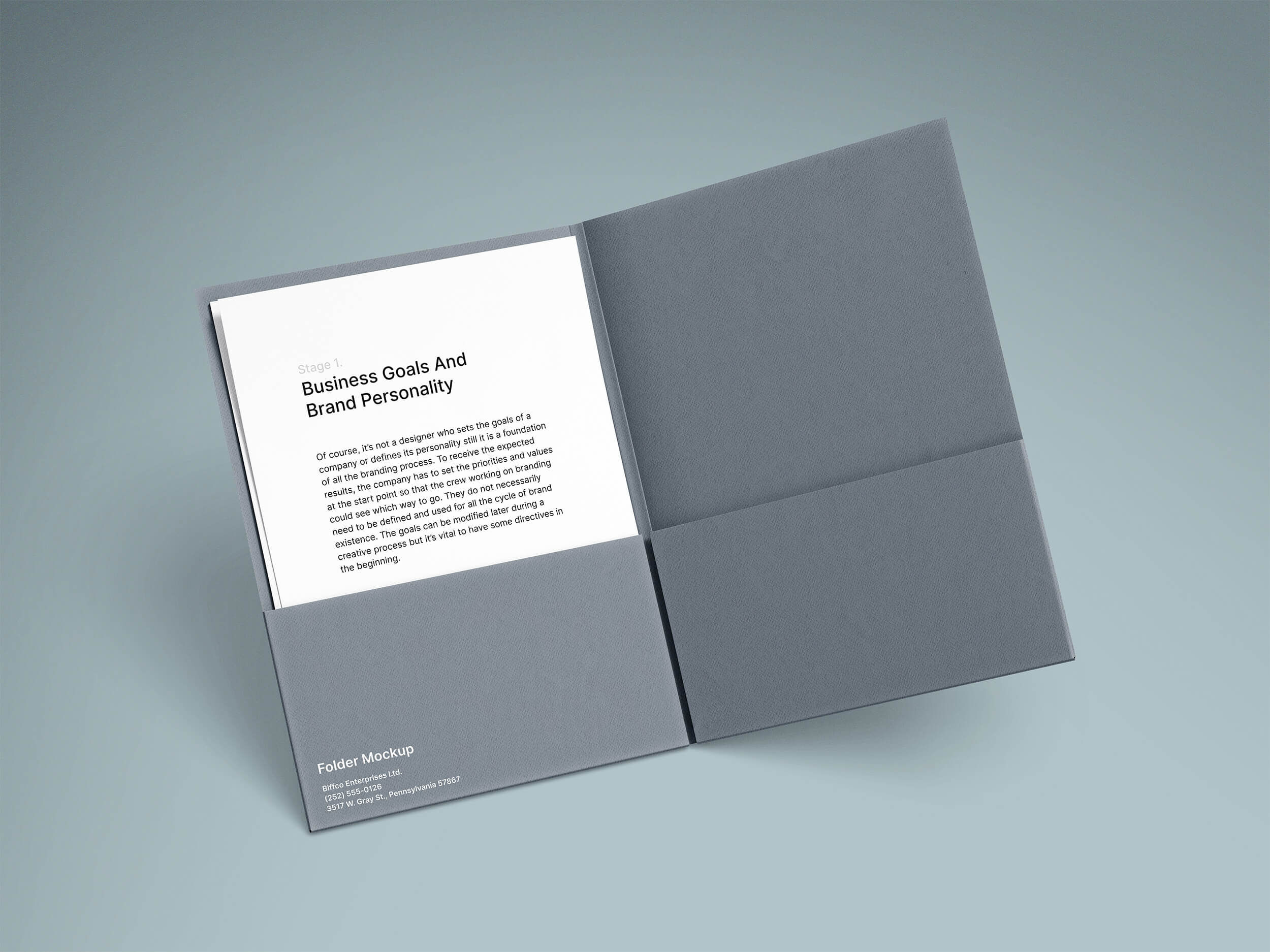 Open Inclined Folder Embedding A4 Paper Mockup