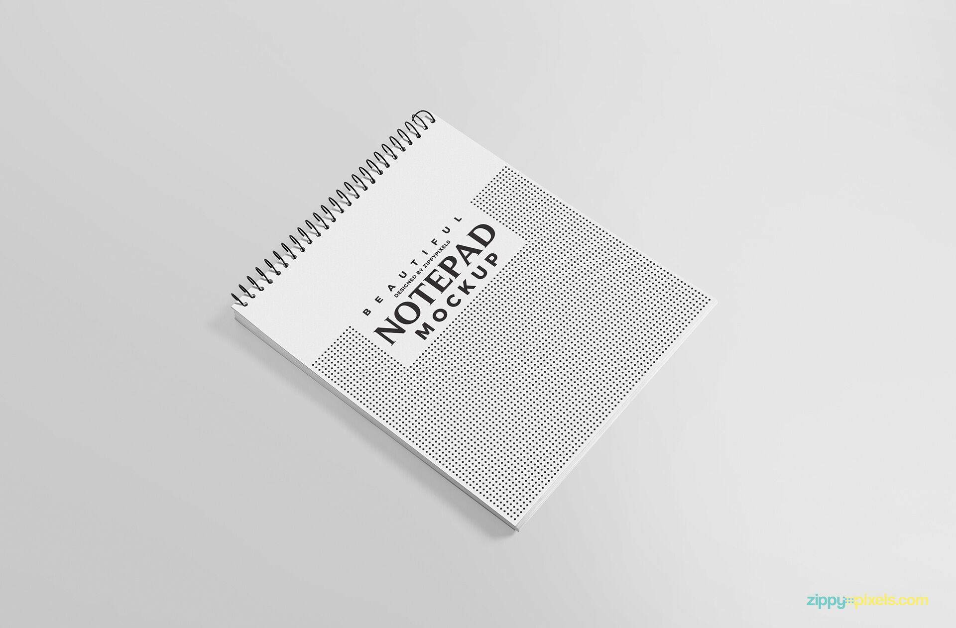 Minimalistic Designed Ringed Notepad Mockup