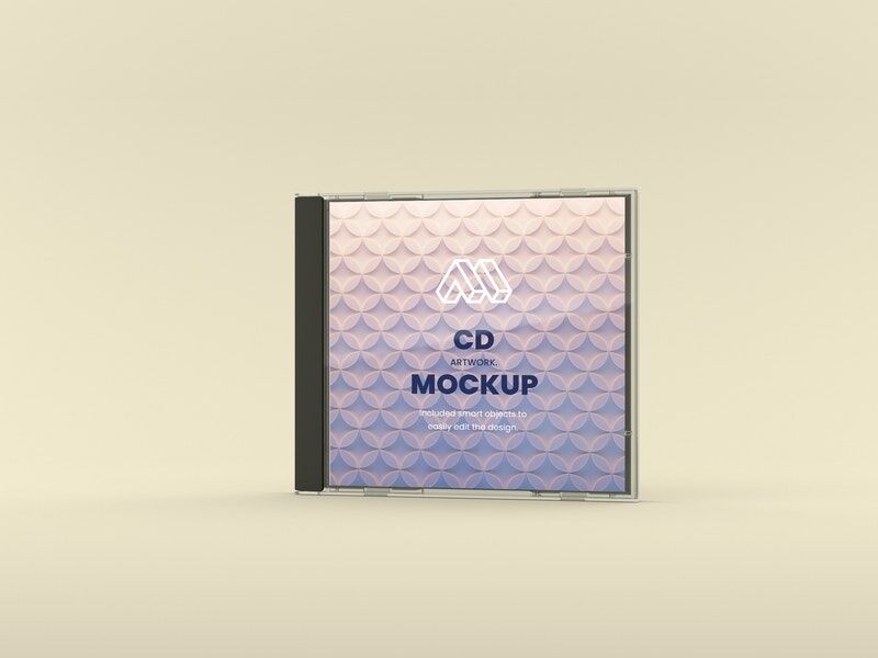 Mockup Featuring a Closed CD Jewel Case
