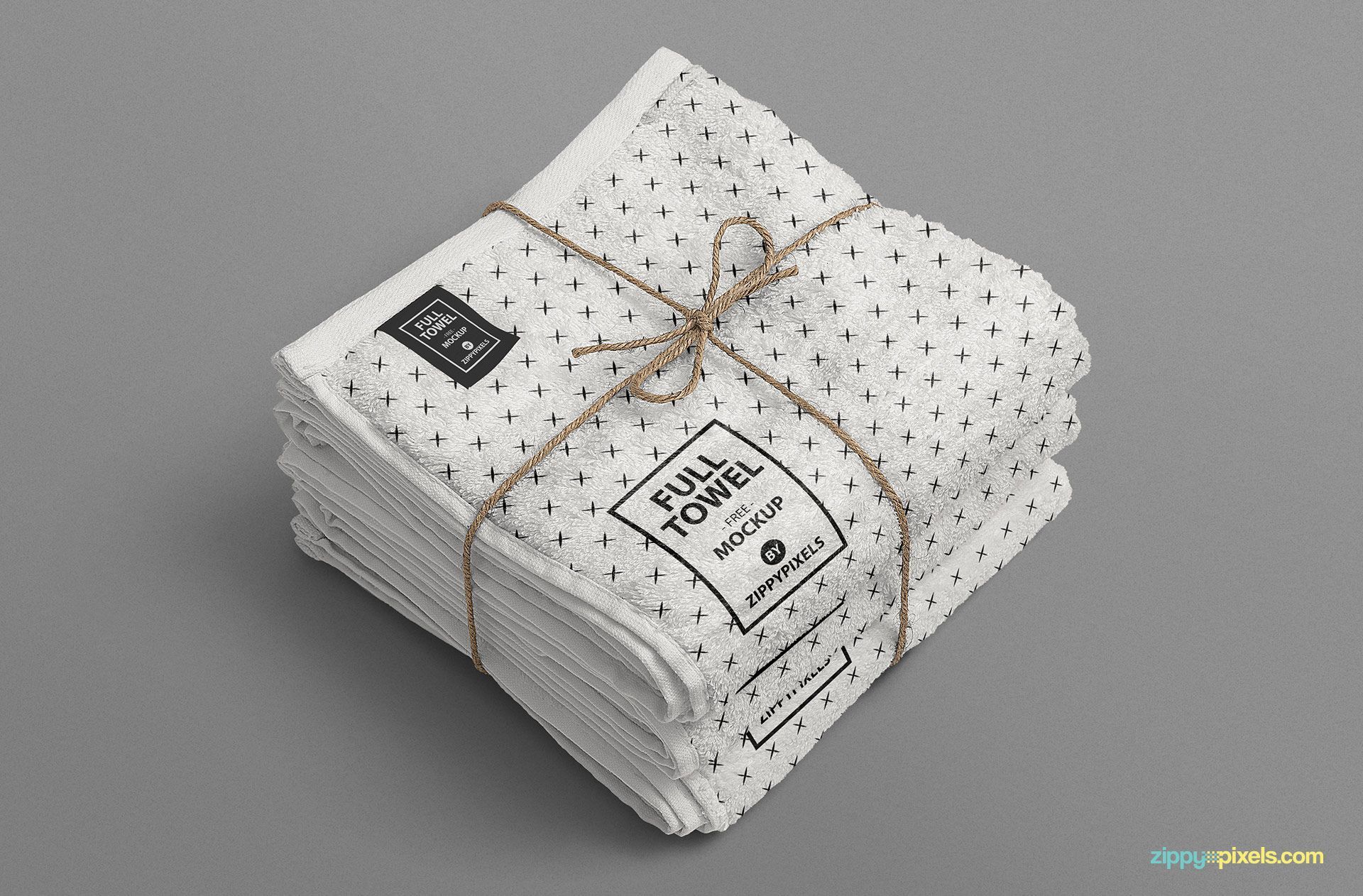 Bundle of Three Full Beach Towel Mockup
