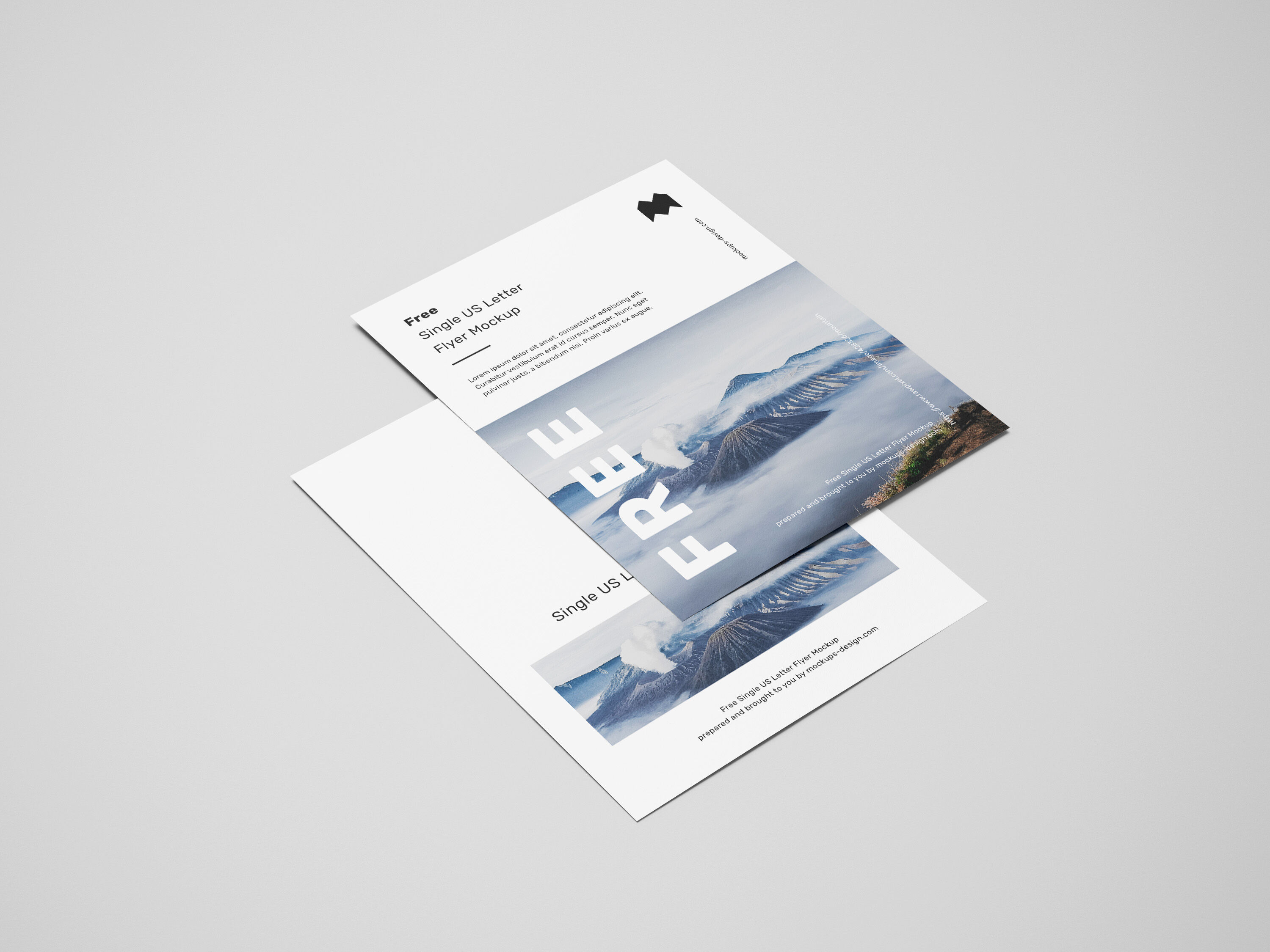 Double-Sided Single US Letter Flyer Mockup