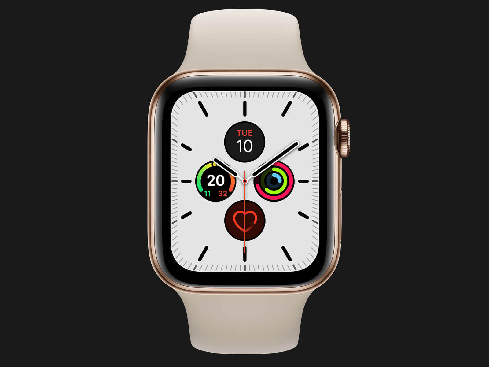 Close-up View Apple Watch Series 5 Mockup preview