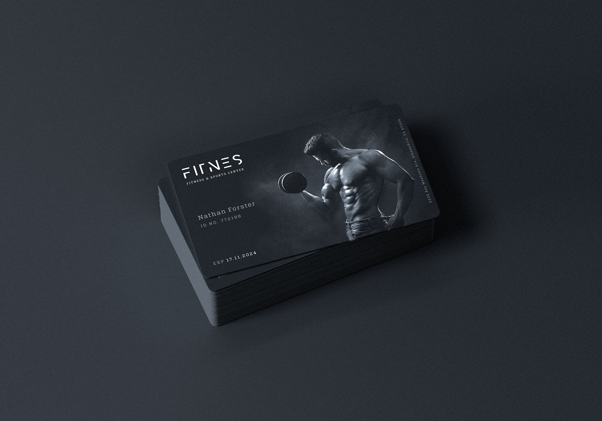 A Stack of Membership Cards Mockup preview
