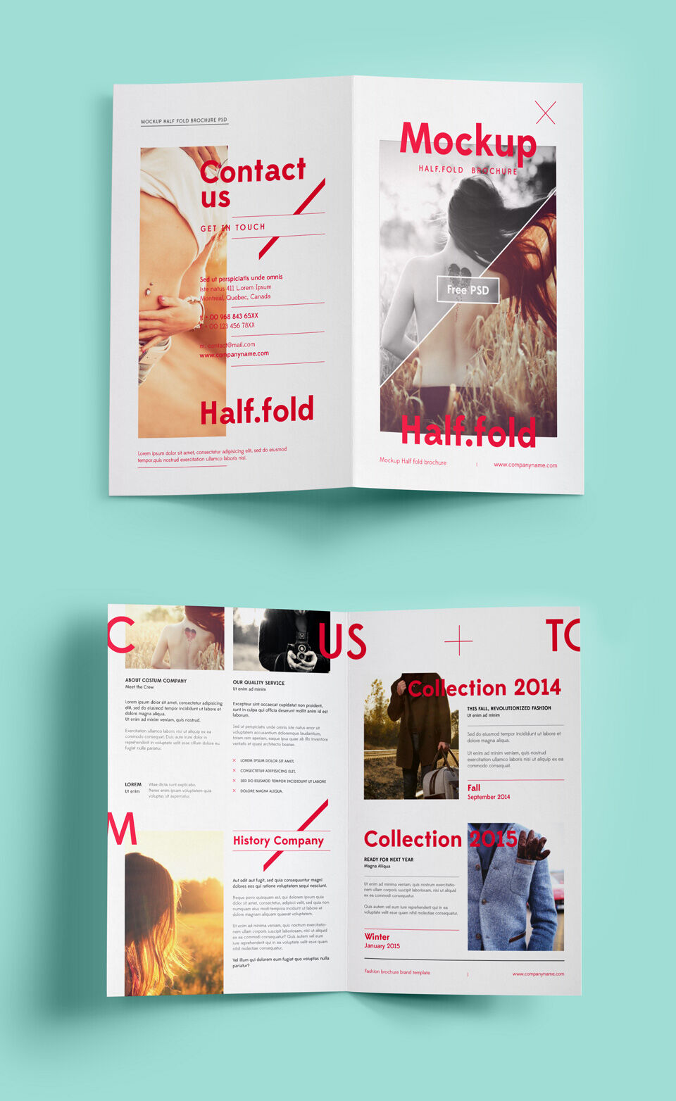 2 Bi Fold Brochure Mockup Template preview