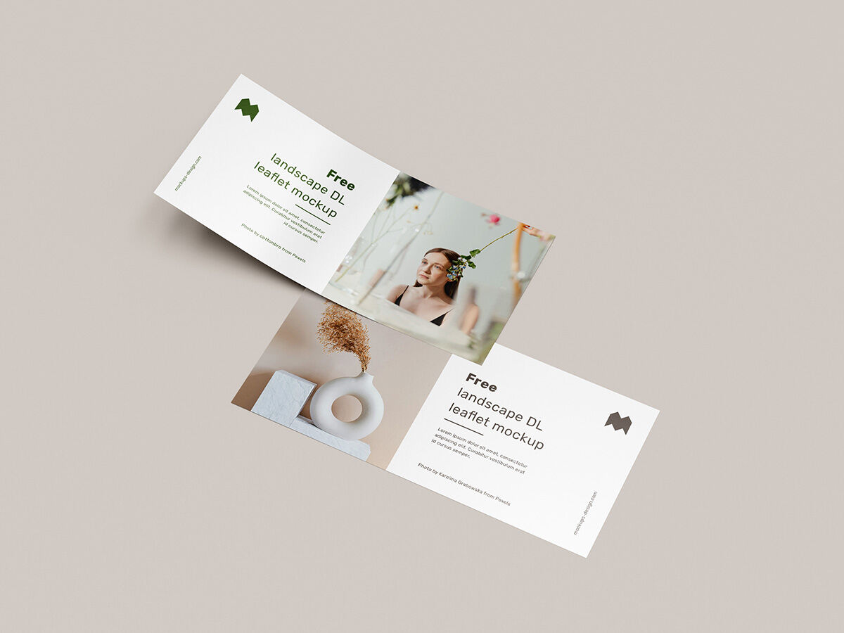 5 Minimalistic DL Leaflet Mockup