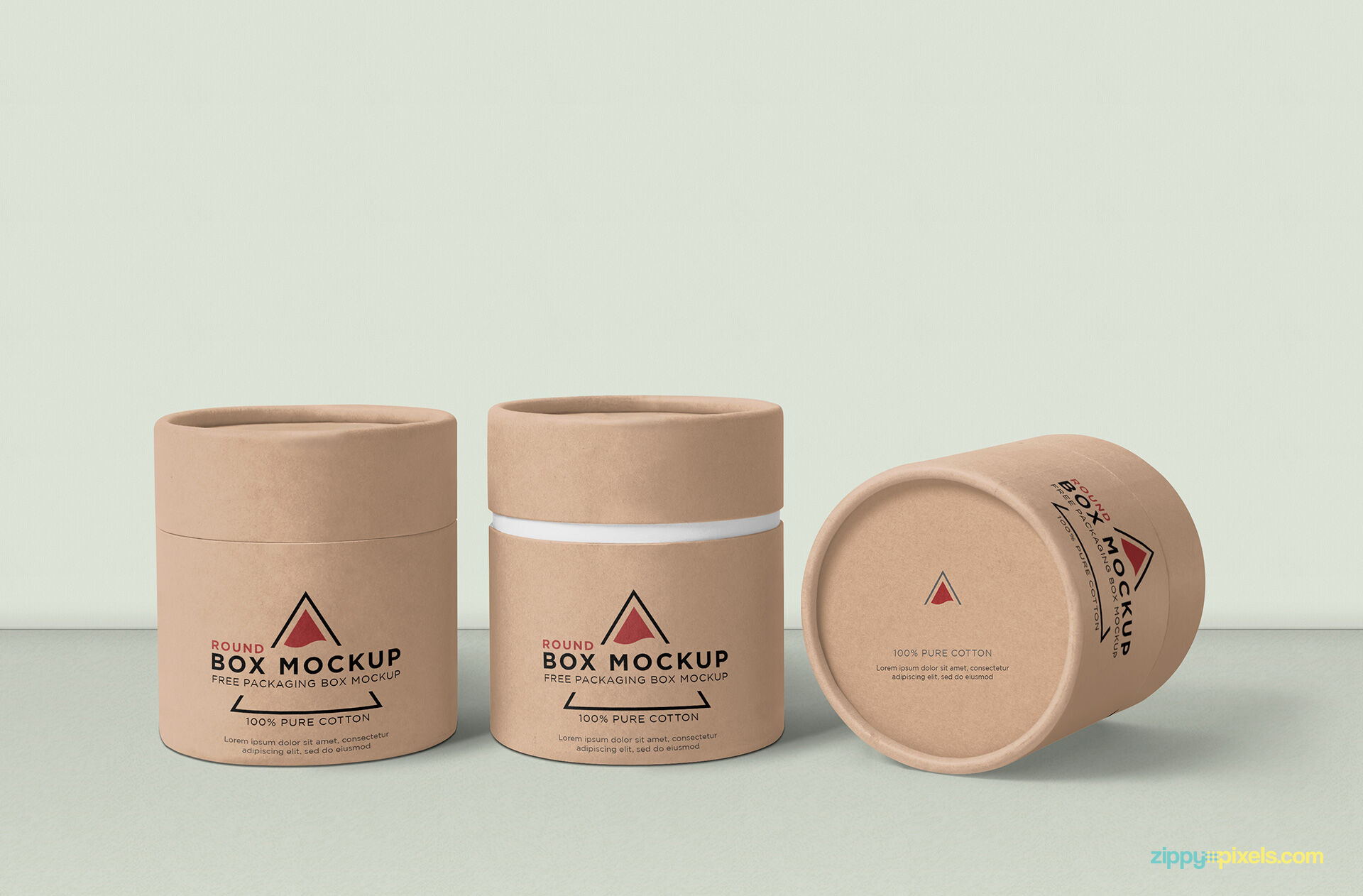 Cylindrical Paper Boxes Mockup
