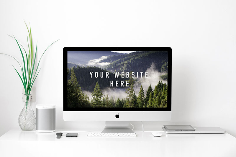 Modern and Minimal Apple iMac Mockup