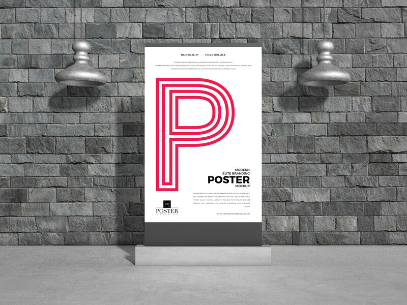 Mockup Displaying Vertical Elite Branding Poster