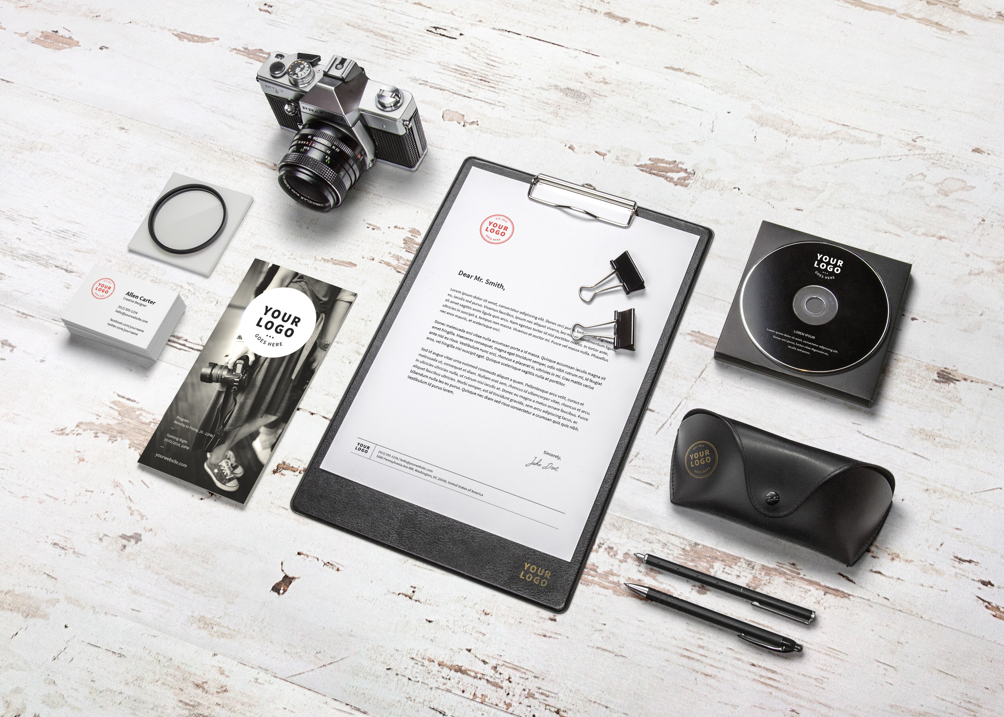 Photo-Realistic Mockup for Photography Related Brand Identity