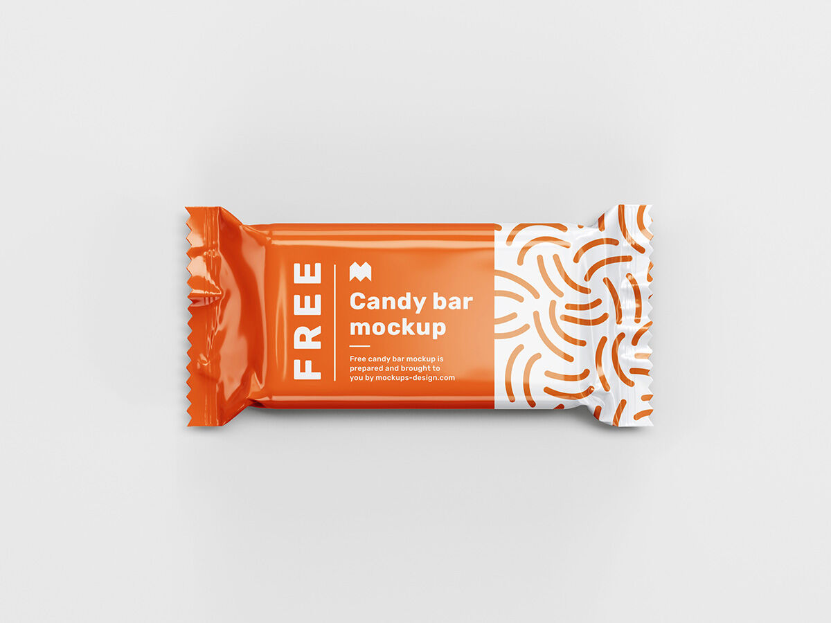Overhead View of Four Chocolate / Candy Bar Mockup