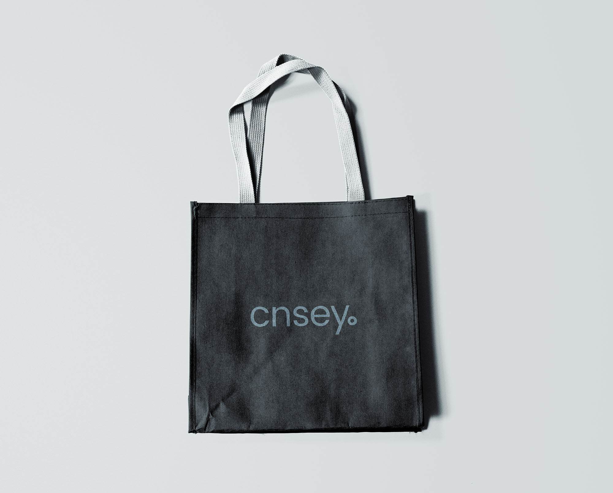 Black Tote Bag Mockup with White Band