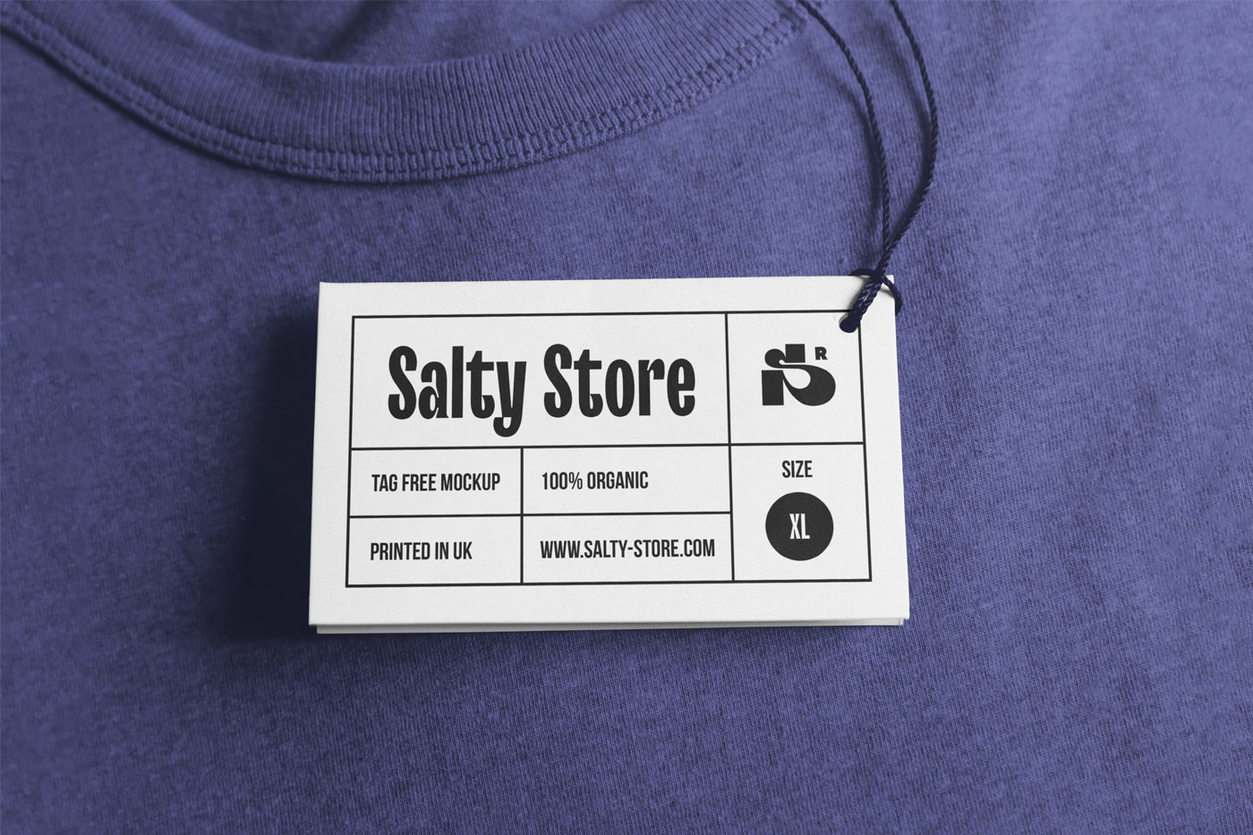 Mockup Featuring Clothing Label Tag on a Round Neck Clothe