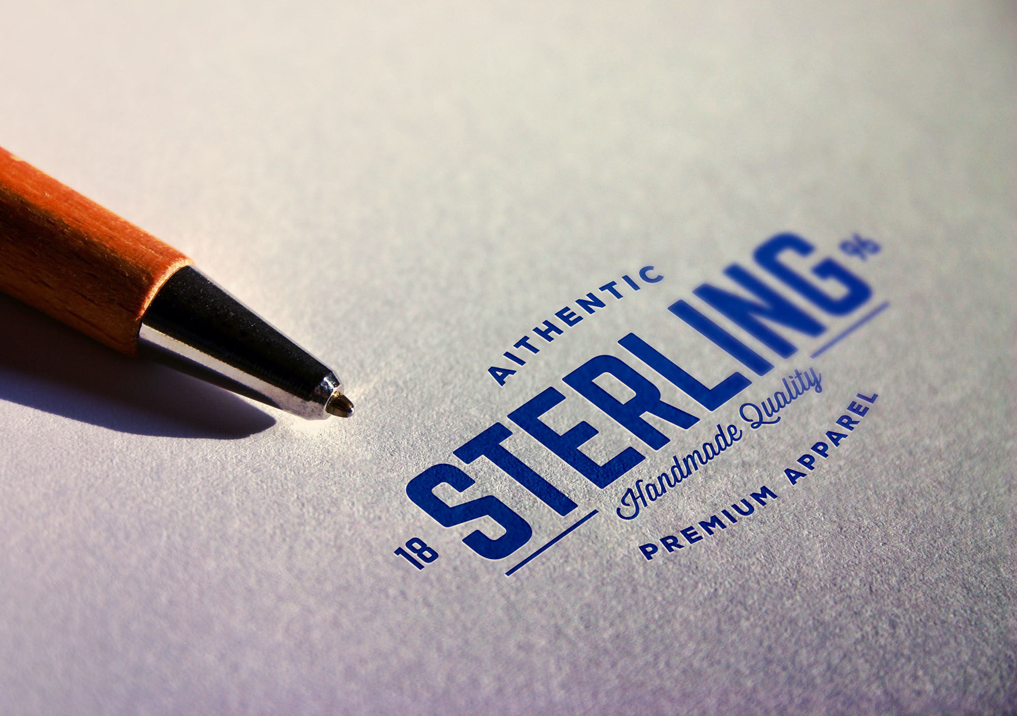 Highly Detailed Perspective Logo Mockup, Printed on Paper preview
