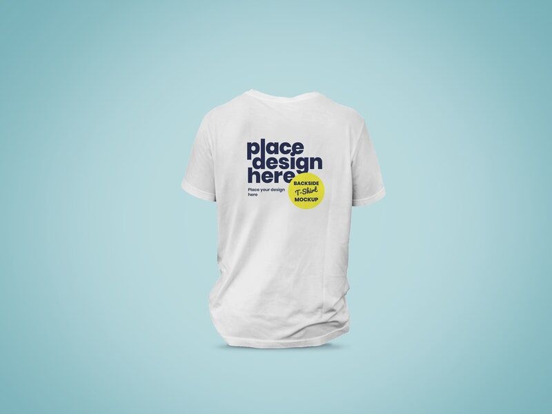 Backside of a Single T-Shirt Mockup preview
