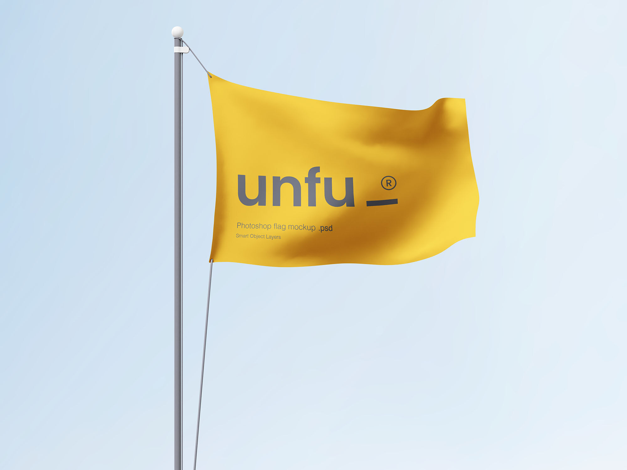 Simple Medium-Size Flag Mockup preview