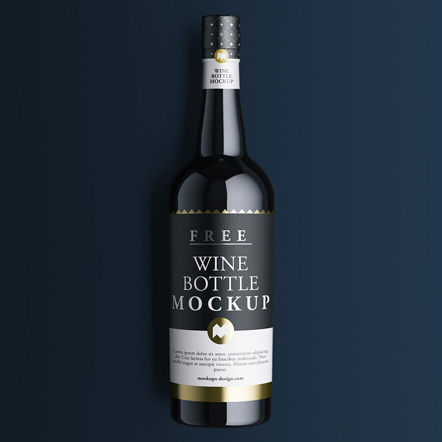 Three Different Shots of a Premium Wine Bottle Mockup