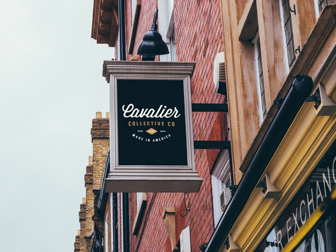 2 Vertical Outdoor Sign Mockup in Black