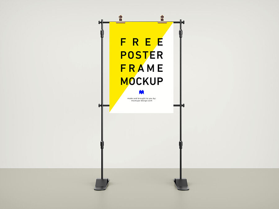 Black Metallic Bipod Poster Frame