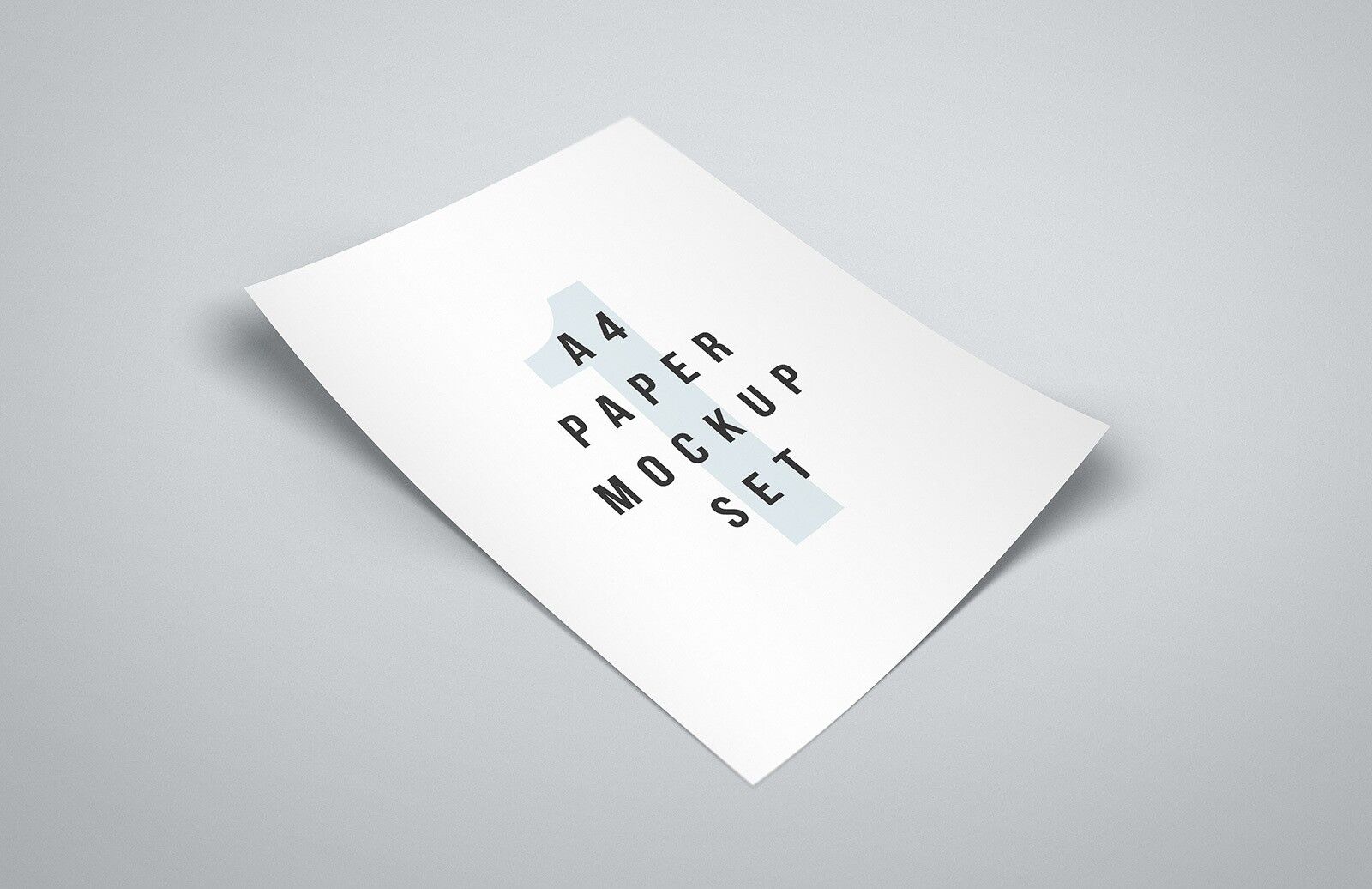 A4 Paper Mockup Set with Three Different Shots