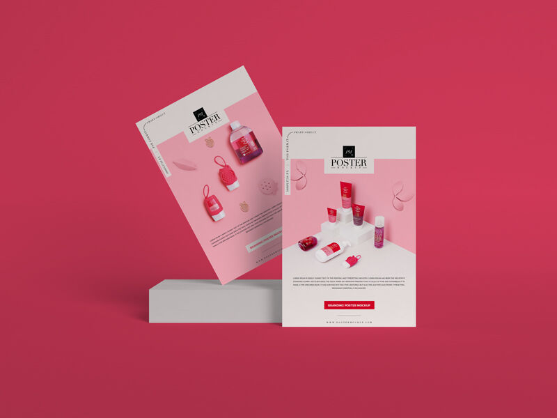 Two Standing Posters Mockup