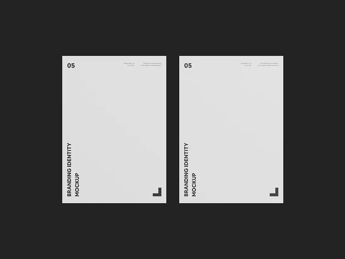 Dual A4 Paper Mockup on Dark Background