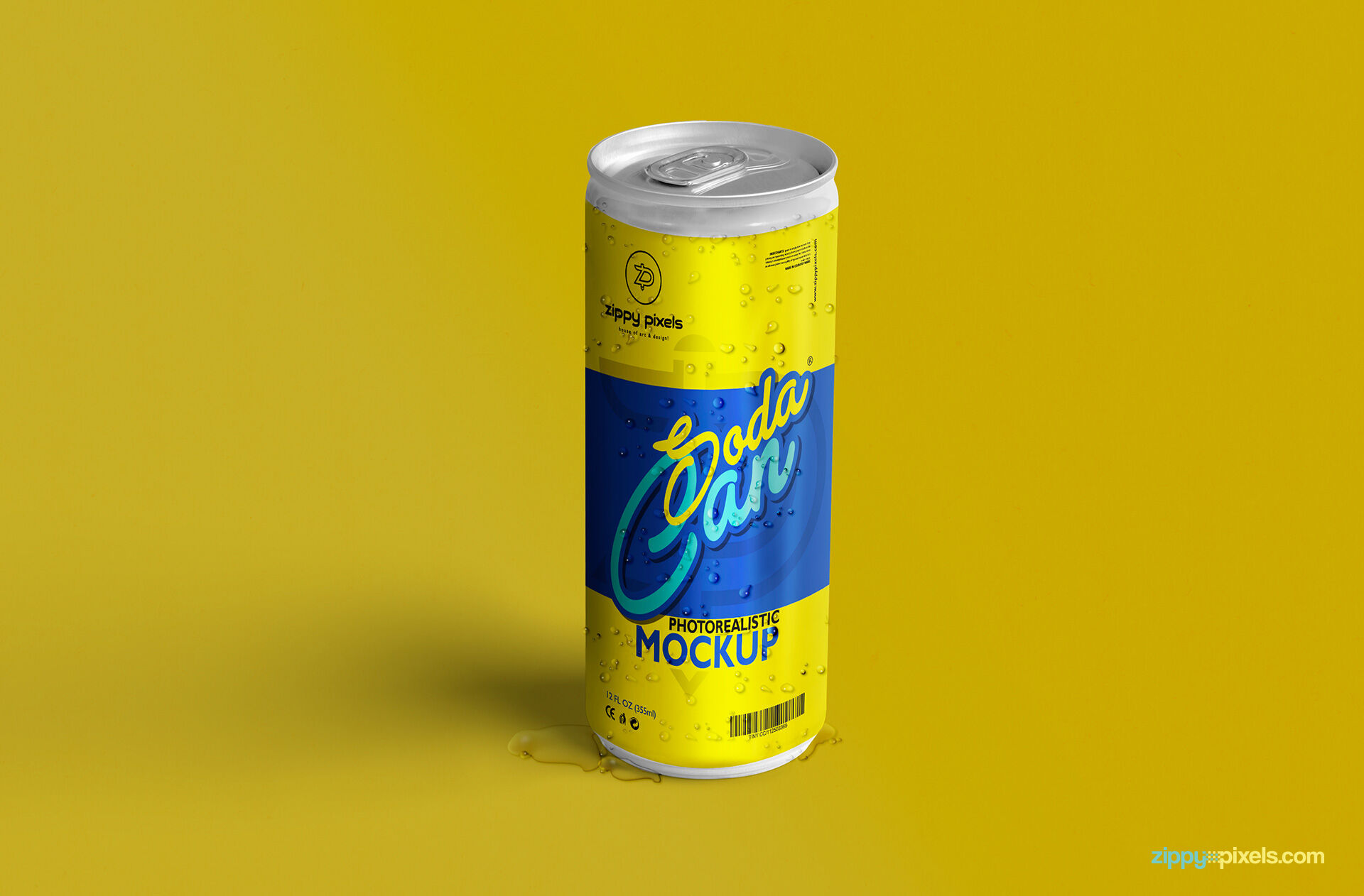 Soda Can Mockup From 6 Different Angle