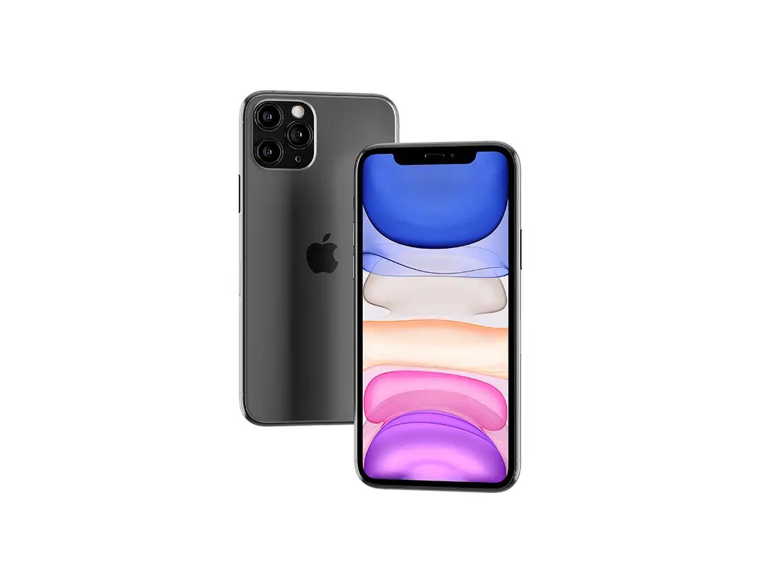 Levitating iPhone 11 Pro Max, White Background Mockup