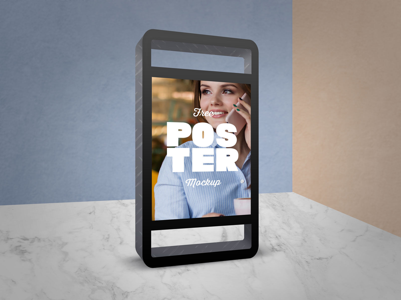 3/4 View City Light Poster Mockup