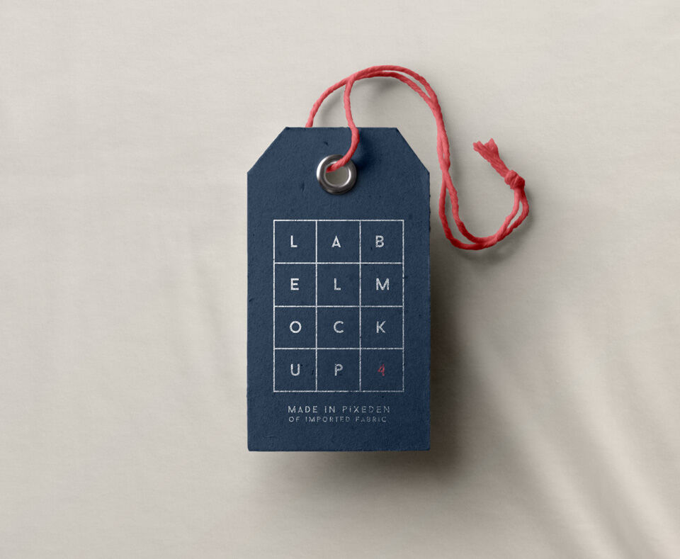 Label Brand Mockup with String