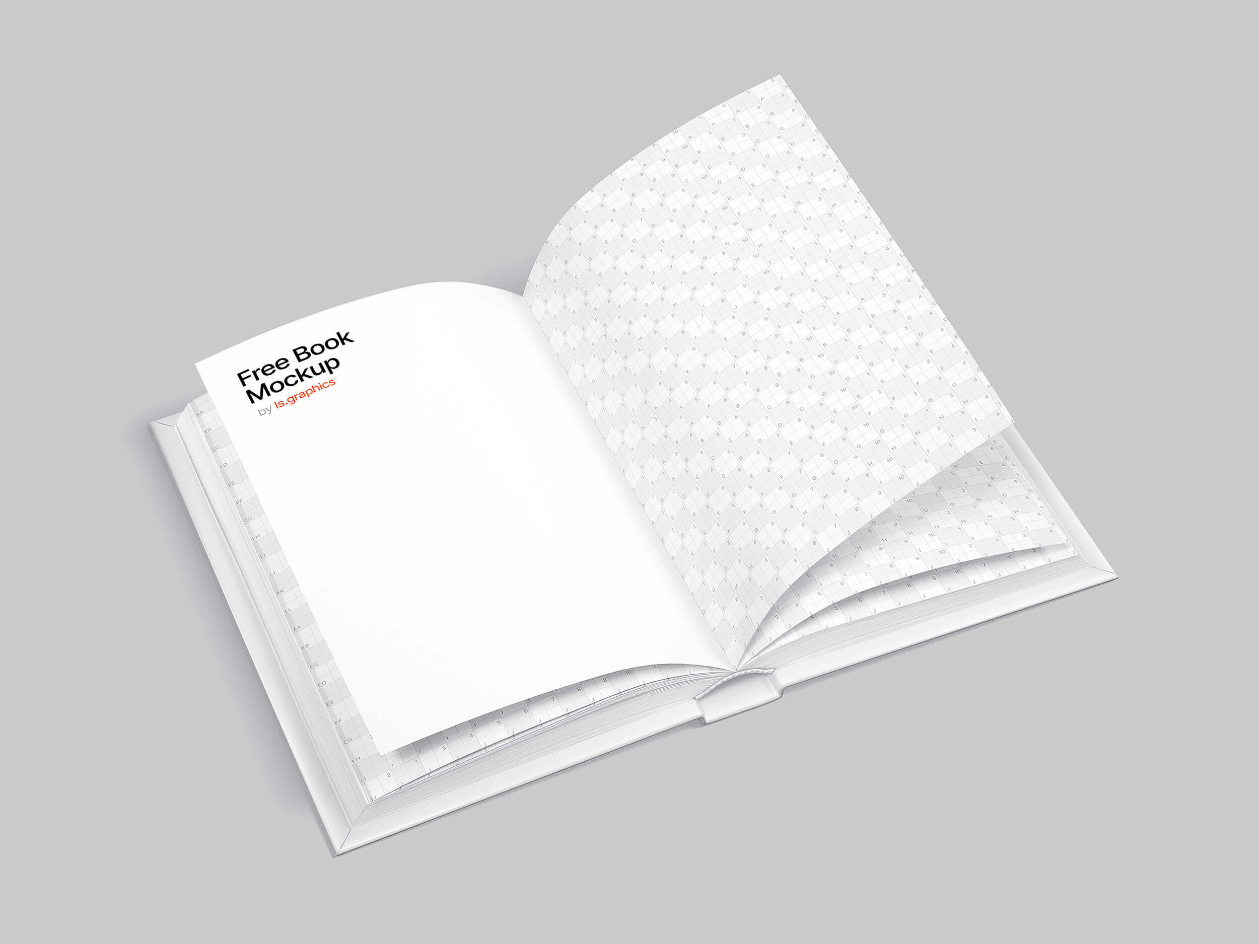 Mockup Displaying an Open Book Inner Pages