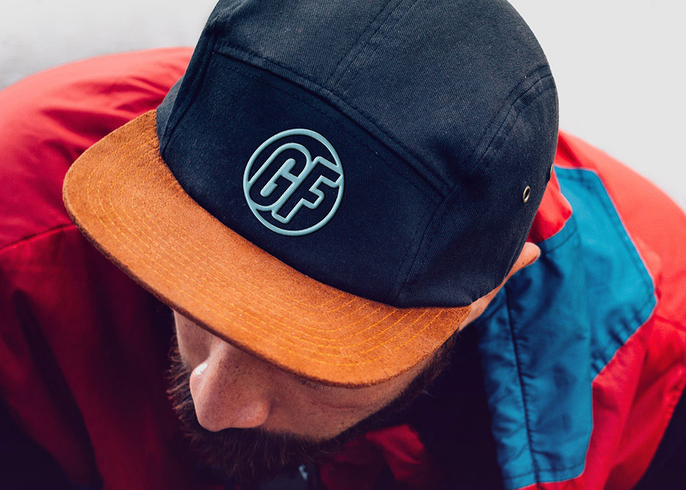 Mockup of a Man Wearing a Cap with Embroidered Logo