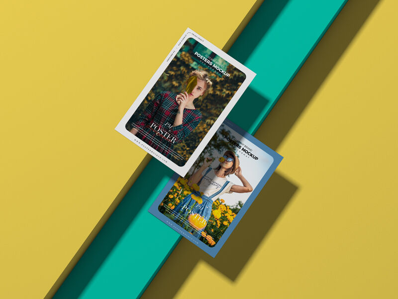 Elegant Fancy Poster Mockup with a Bright Background