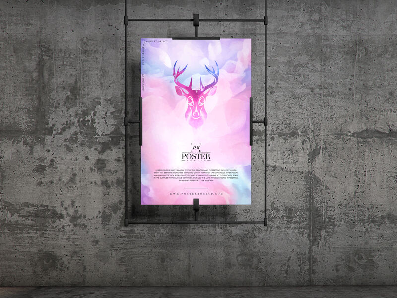 Dark Concrete Environment Poster Mockup