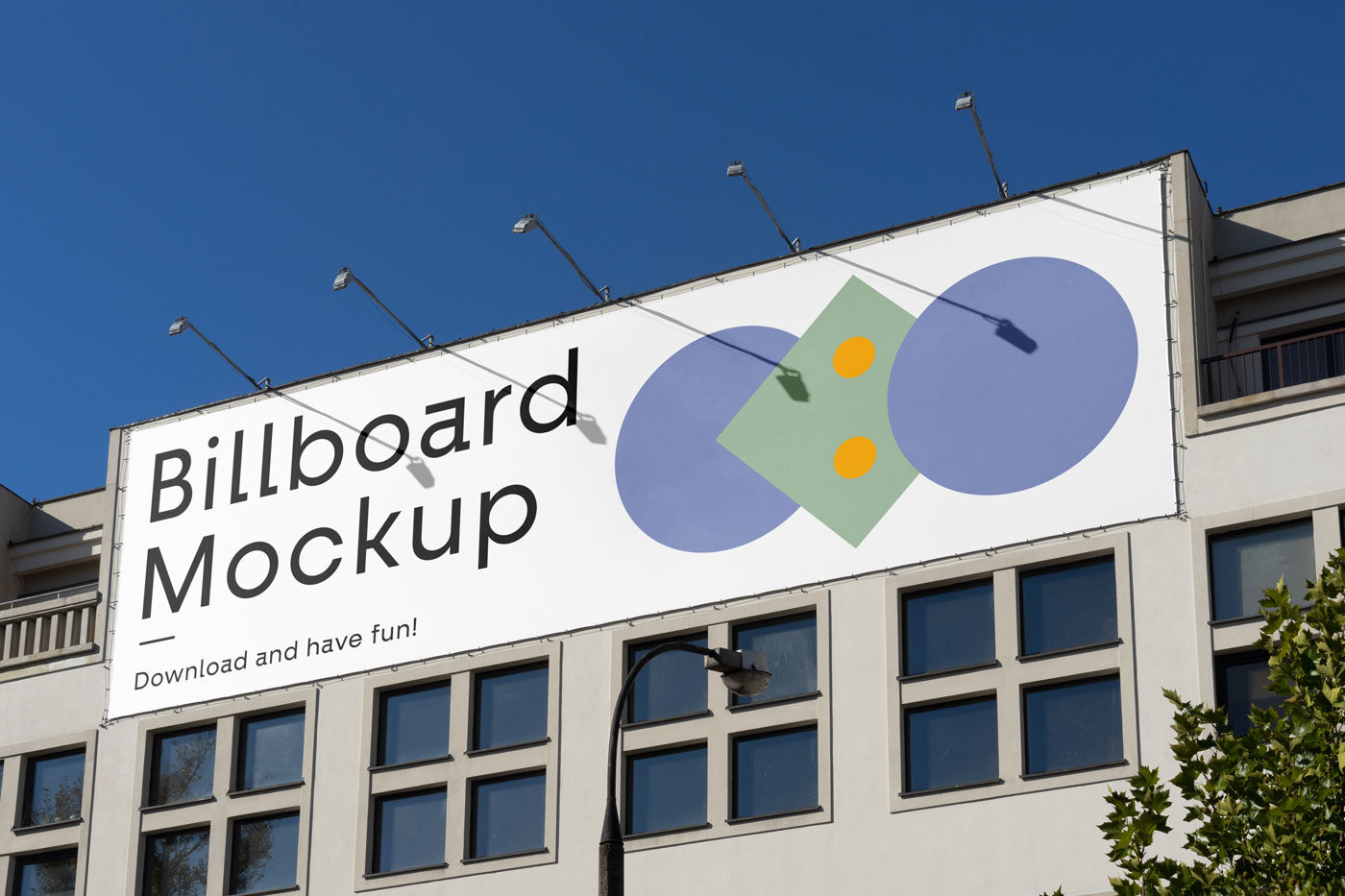 Mockup Featuring Big Horizontal Billboard on a Building