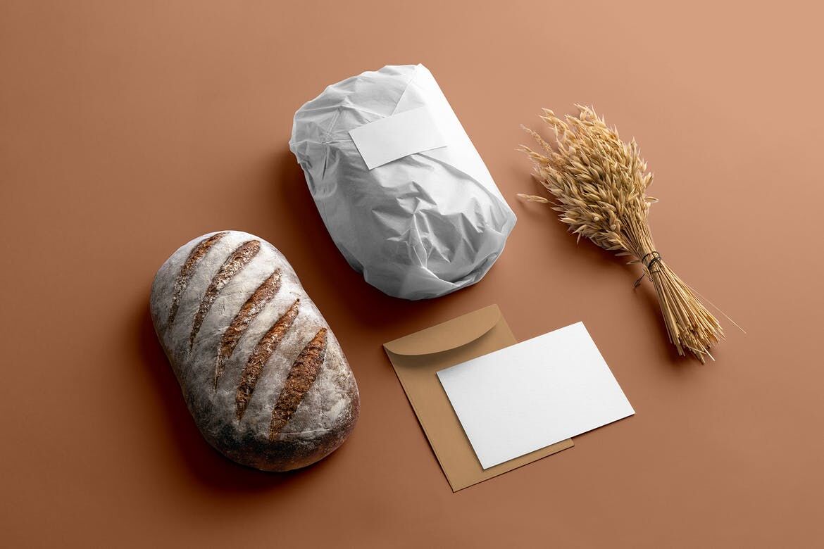 Bakery Set Mockup with Decorative Elements preview