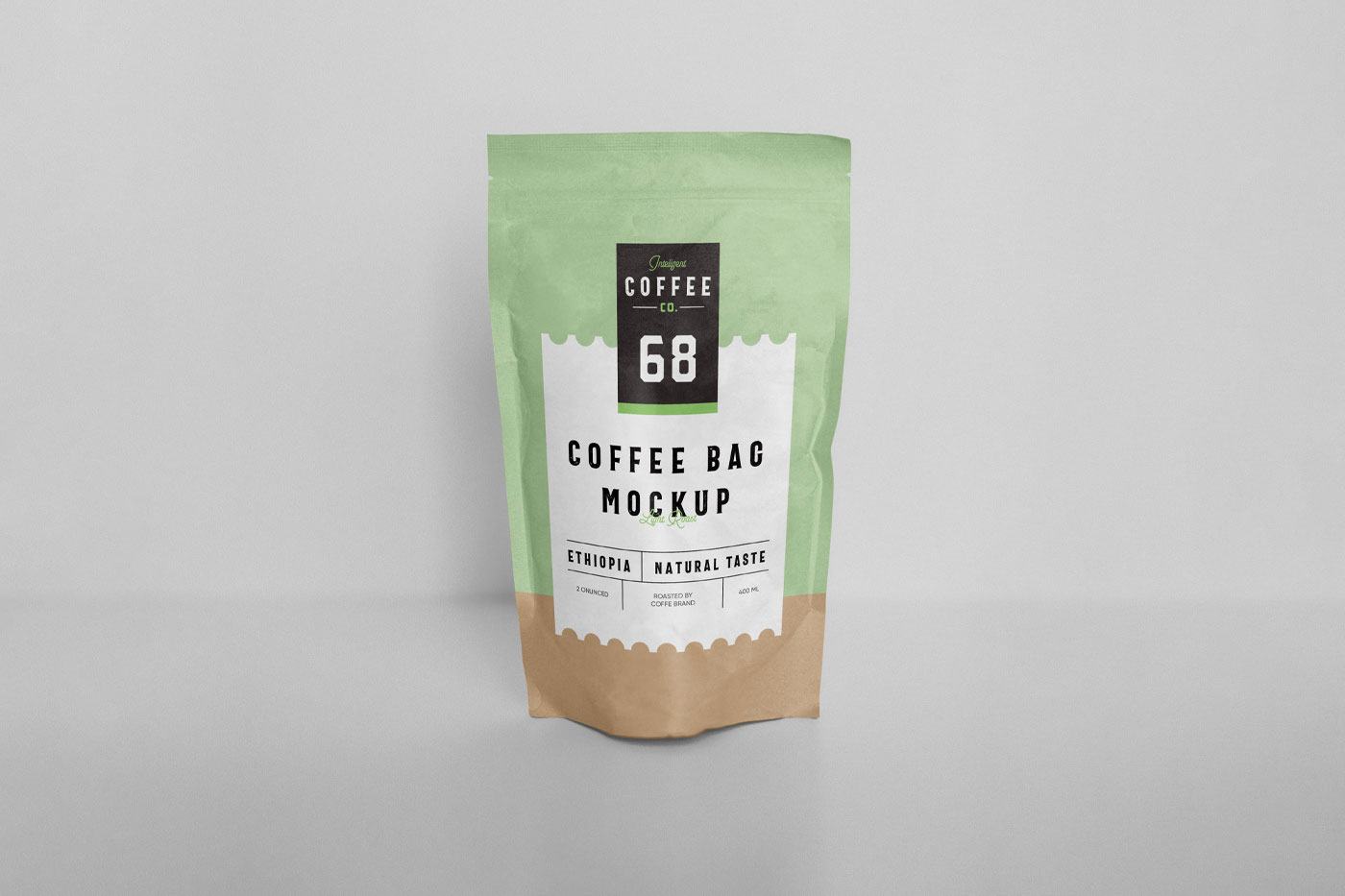 Mockup Showcasing Front View of Standing Pouch Package