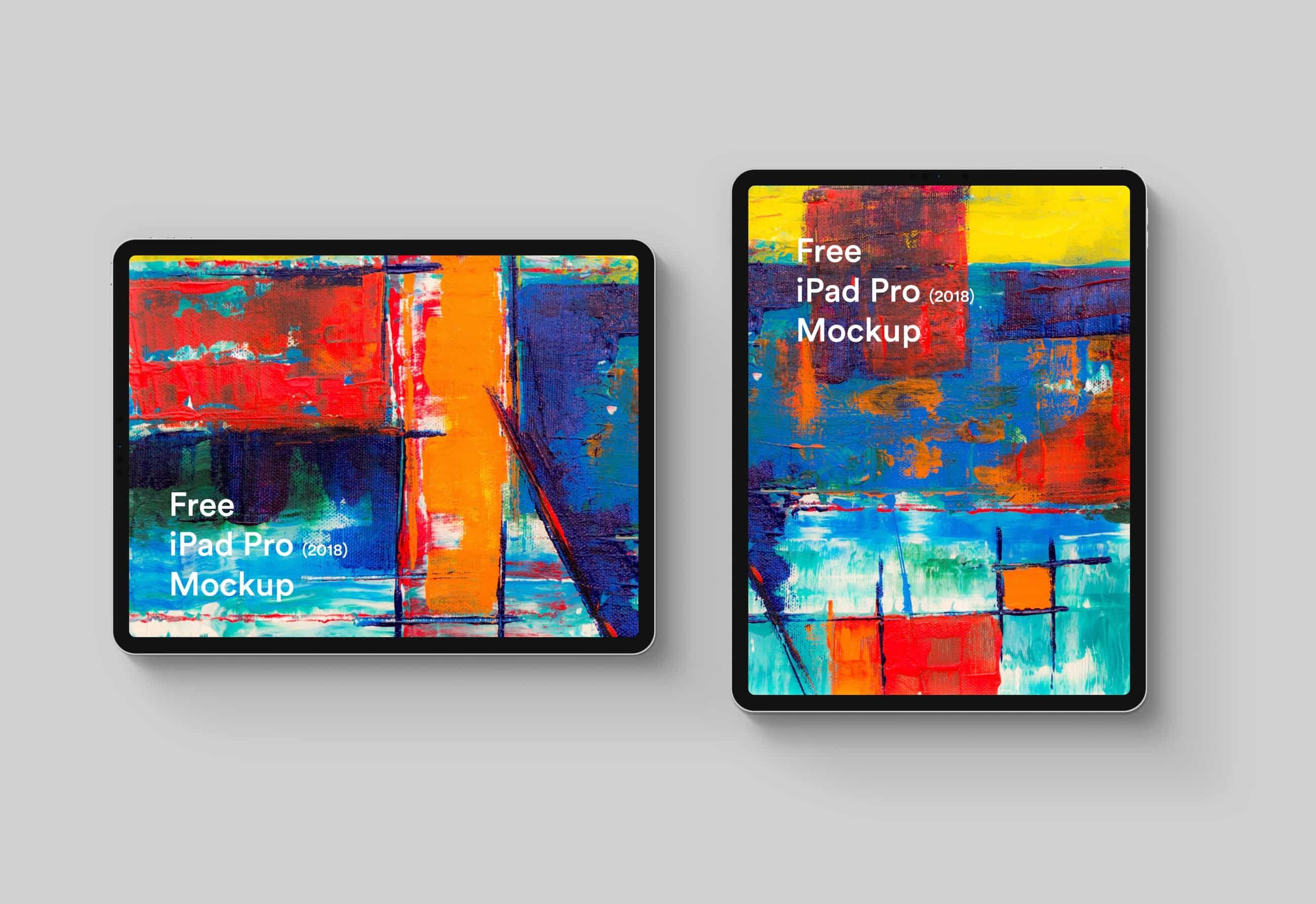 Mockup Showing iPad Pro 2018 Portrait and Landscape Views