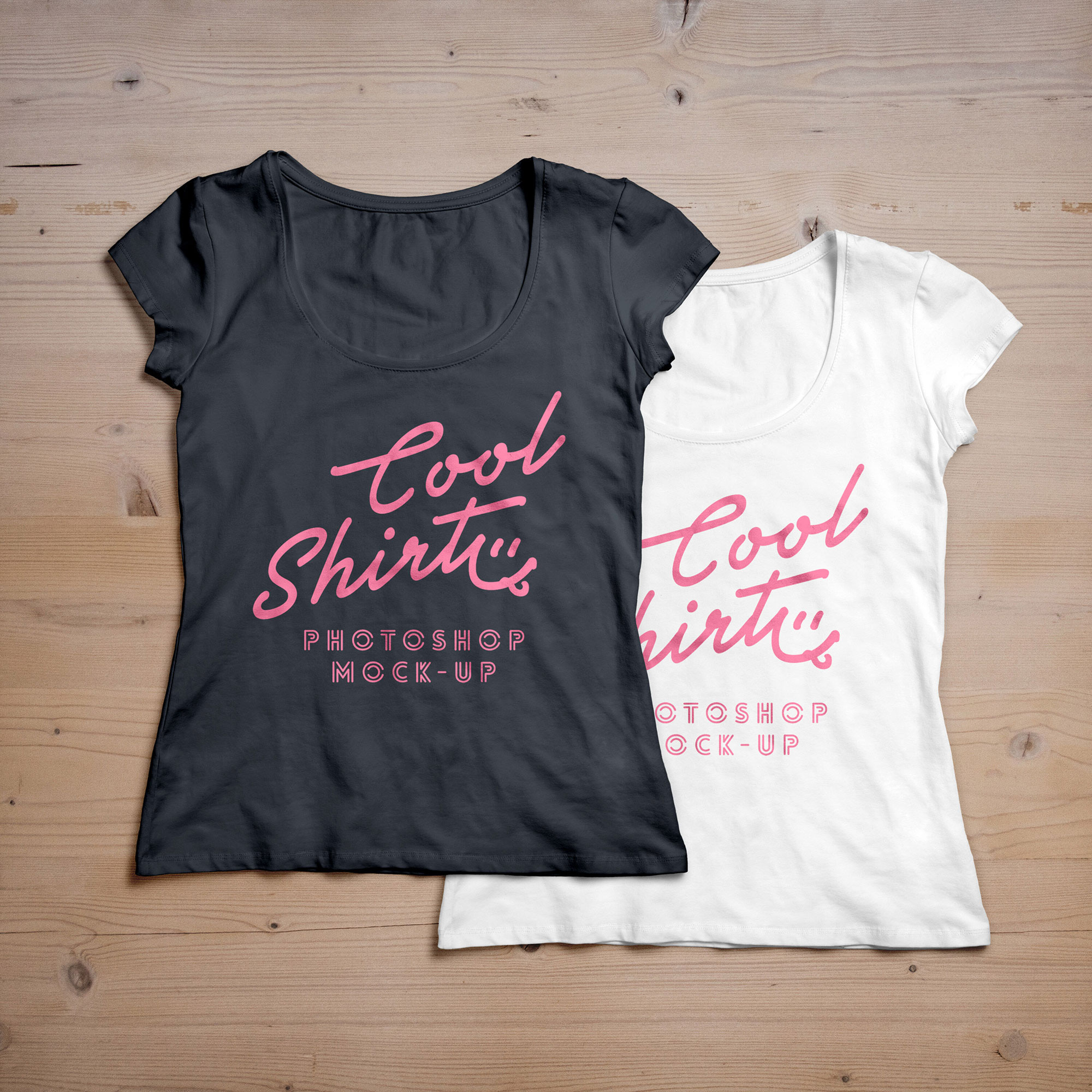 Mockup of a Woman T-Shirt Featuring Front and Back View