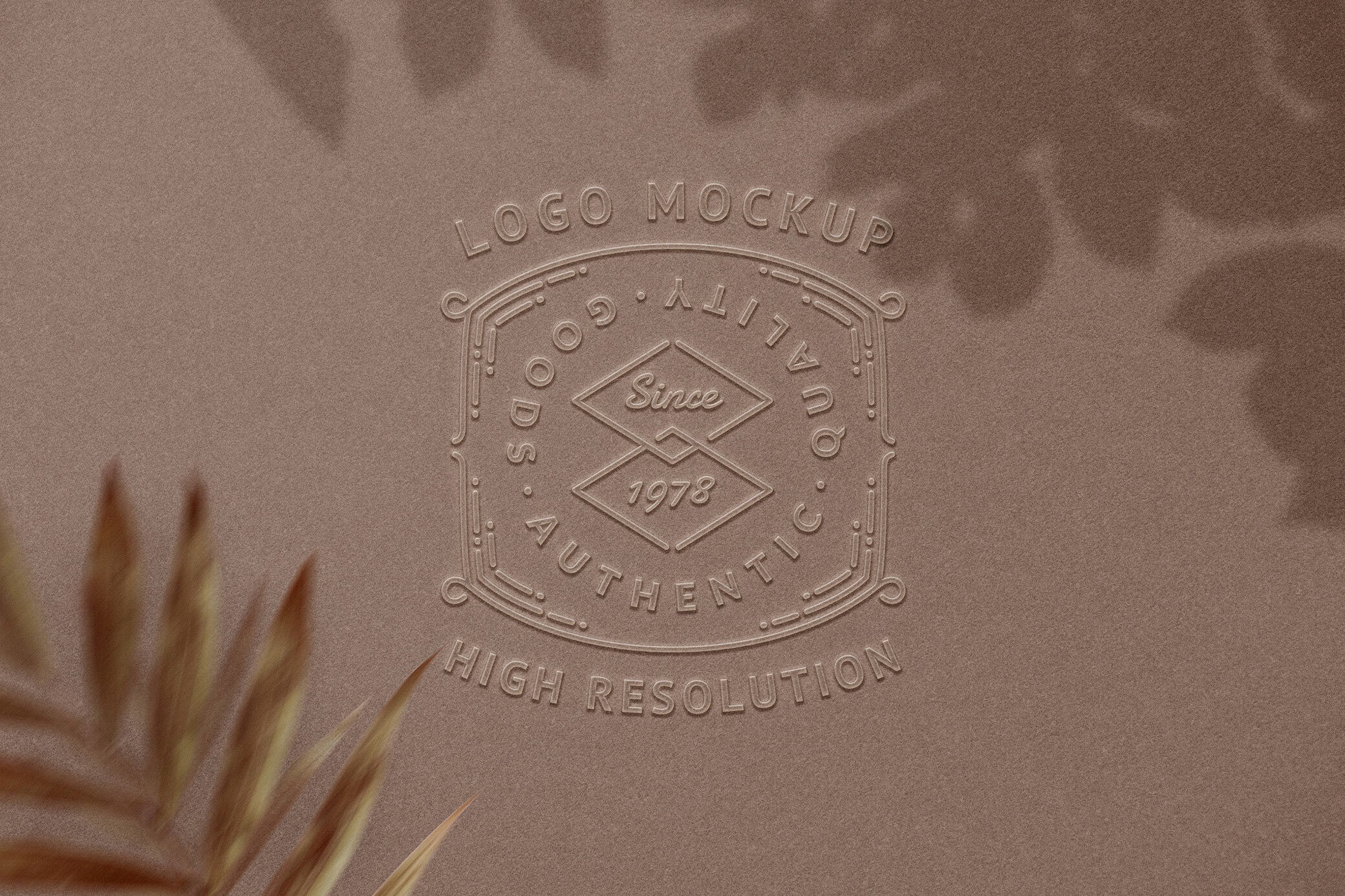 Overlaid Leaf Shadow Logo Mockup / Text Effect