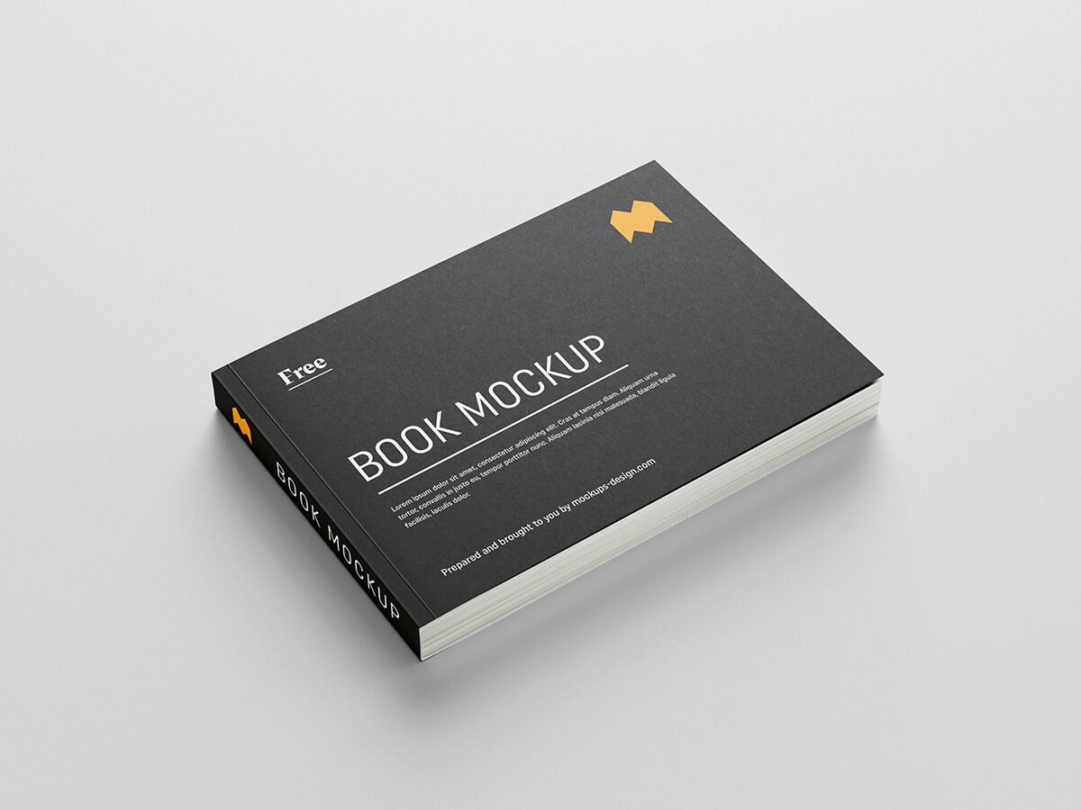 8 Landscape Book Mockups